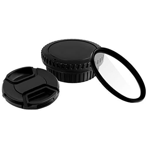 RENYD 62mm Nikon UV Fliter & 62mm Front Lens Cap & Rear Lens Cap & Body Cap Replacement for Nikon AF-S Nikkor 60mm f/2.8G ED Protective Anti-dust Camera Lens Protector Snap on Center Pinch