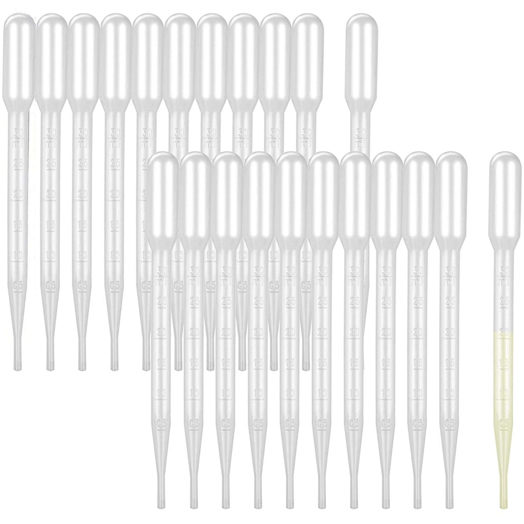 50pcs Plastic Transfer Pipettes 3ml for Laboratory Daily Use 50