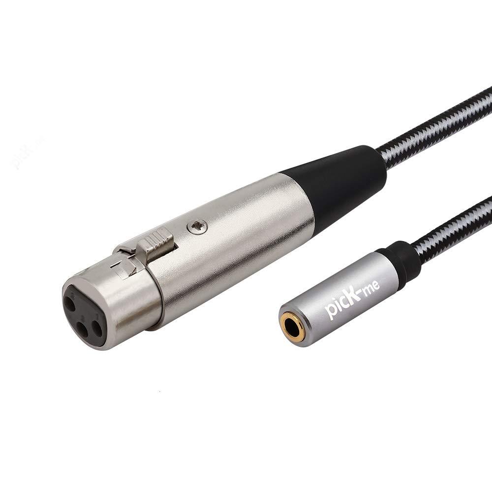 [AUSTRALIA] - Oluote TRS 3.5mm Jack Stereo Female to 3-pin XLR Female Cable, XLR to 1/8 inch Female Adapter (0.3M/0.98FT) 