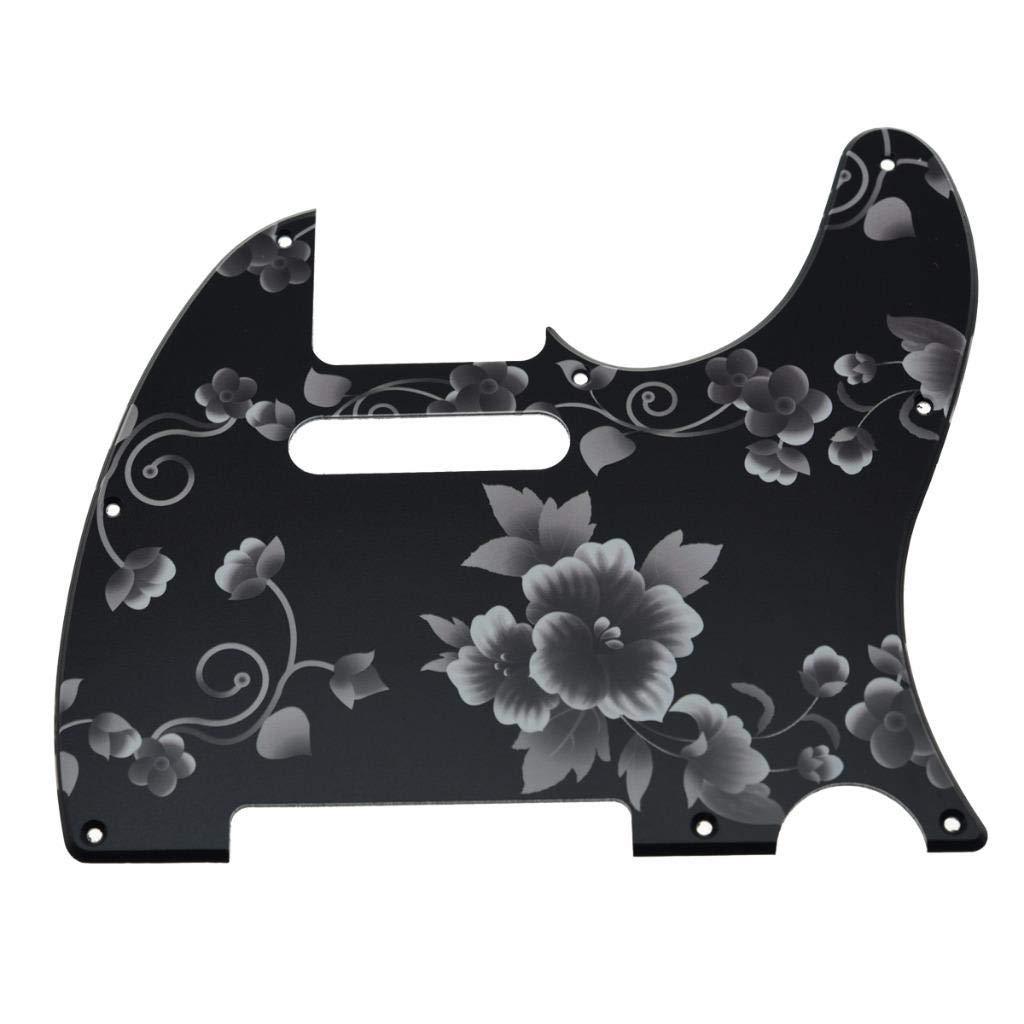 Dopro 8 Hole Tele Guitar 3D Printed plastic pickguard Scratch Plate fits USA/Mexican Fender Telecaster Flower Pattern
