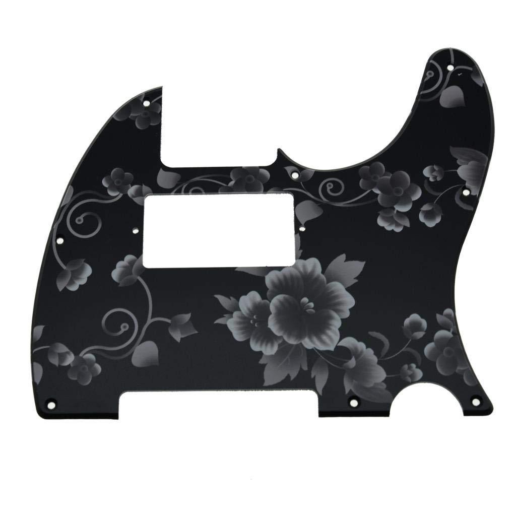 Dopro 8 Hole Tele Guitar 3D Printed plastic Humbucker Pick Guard for modern standard USA/Mexican Fender Telecaster Flower Pattern