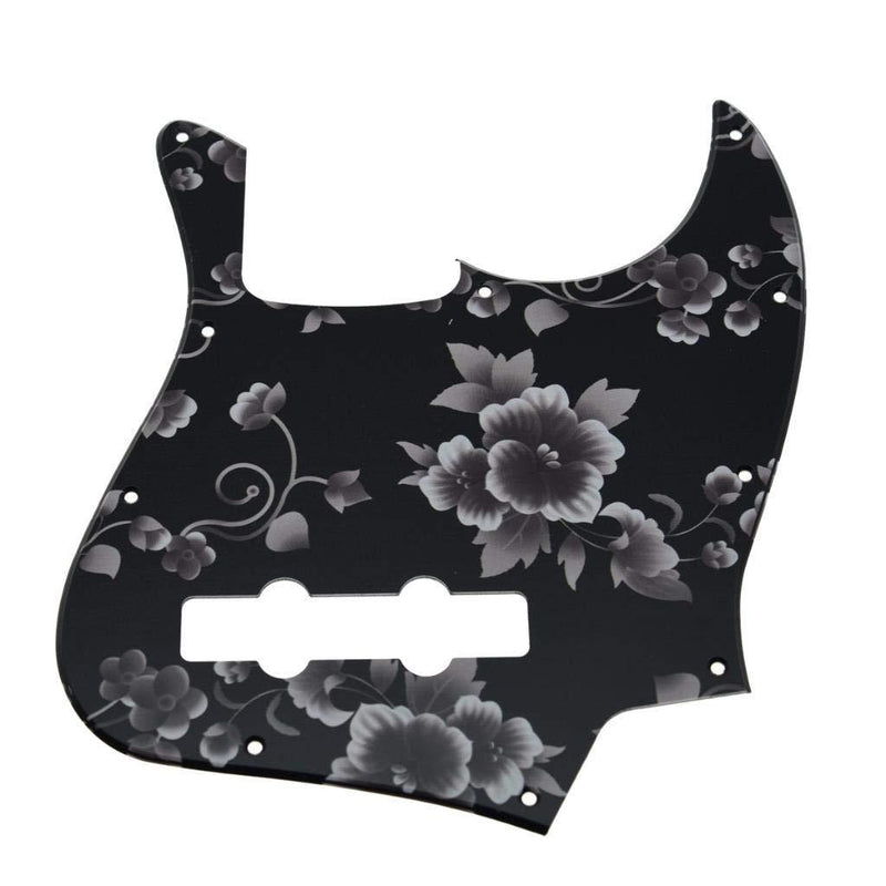 Dopro Jazz Bass 3D Printed plastic pickguard fits USA/Mexican 4 String Fender Jazz Bass Flower Pattern