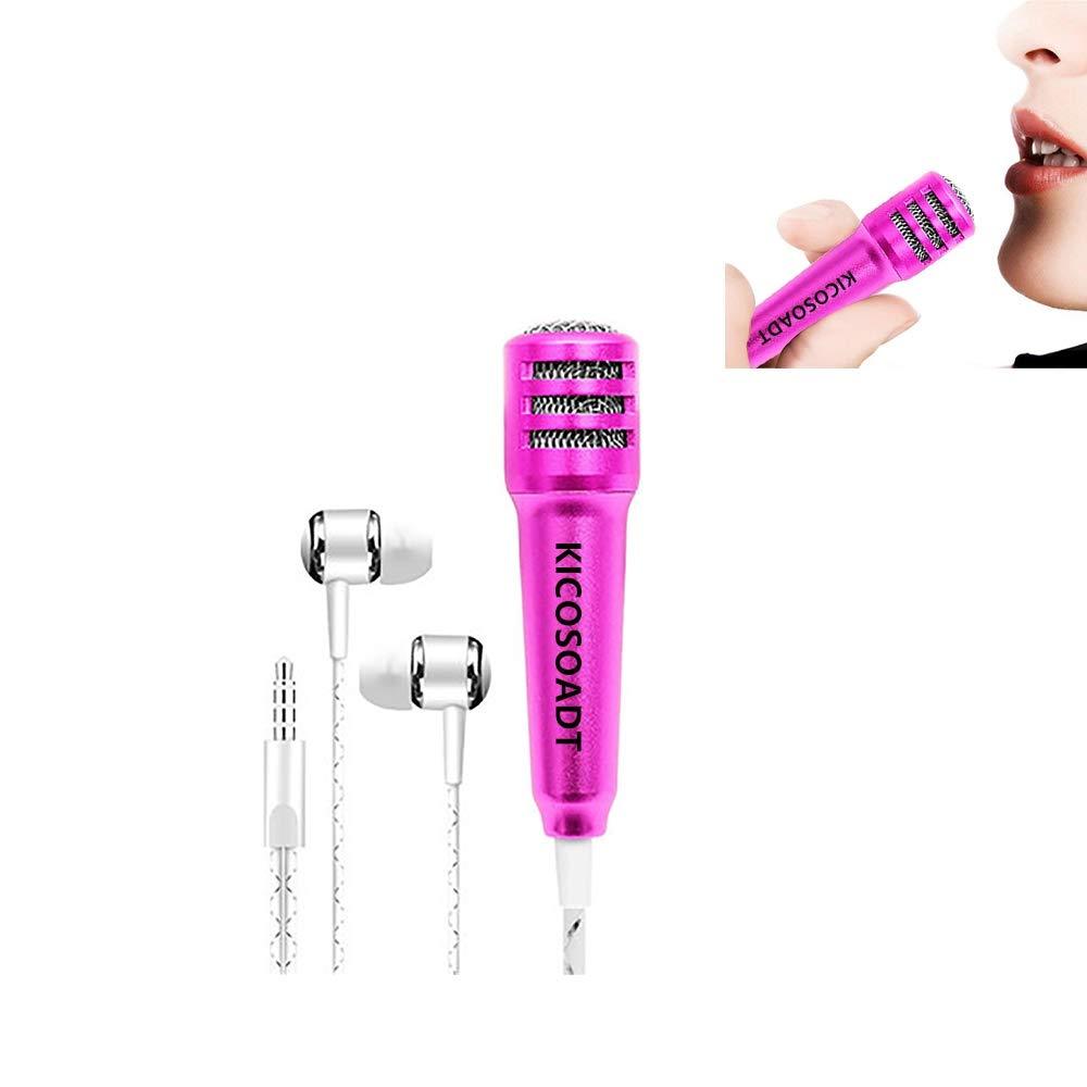 [AUSTRALIA] - XGPA Mini Microphone Portable Vocal/Instrument Microphone for Mobile Phone Laptop Notebook Apple iPhone Samsung Android with Holder Clip (Pink) 