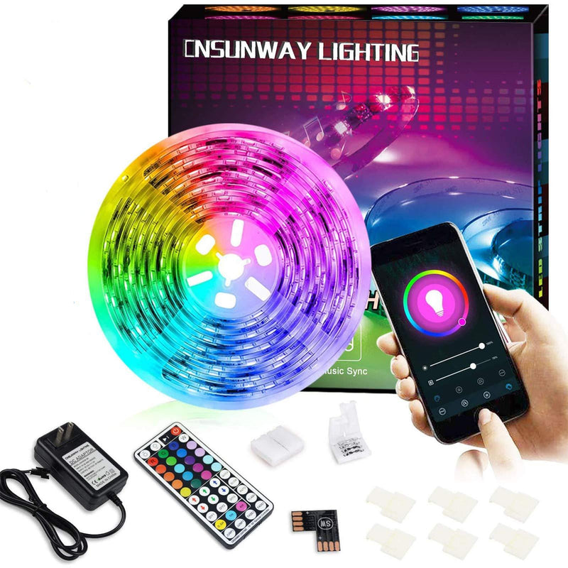 [AUSTRALIA] - Smart LED Strip Light Compatible with Alexa, 16.4ft 24V 150led WiFi Wireless Phone App Controlled RGB Tape Light Color Changing Sync to Music Led Light Strip Kit for Bedroom Kitchen TV Party Desk 