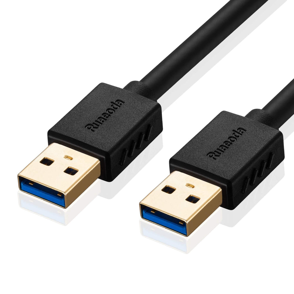 USB to USB Cable Male to Male 2 Feet,Ruaeoda Short USB to USB 3.0 A to A Cable Cord for Data Transfer Hard Drive Enclosures, Printer, Modem, Cameras