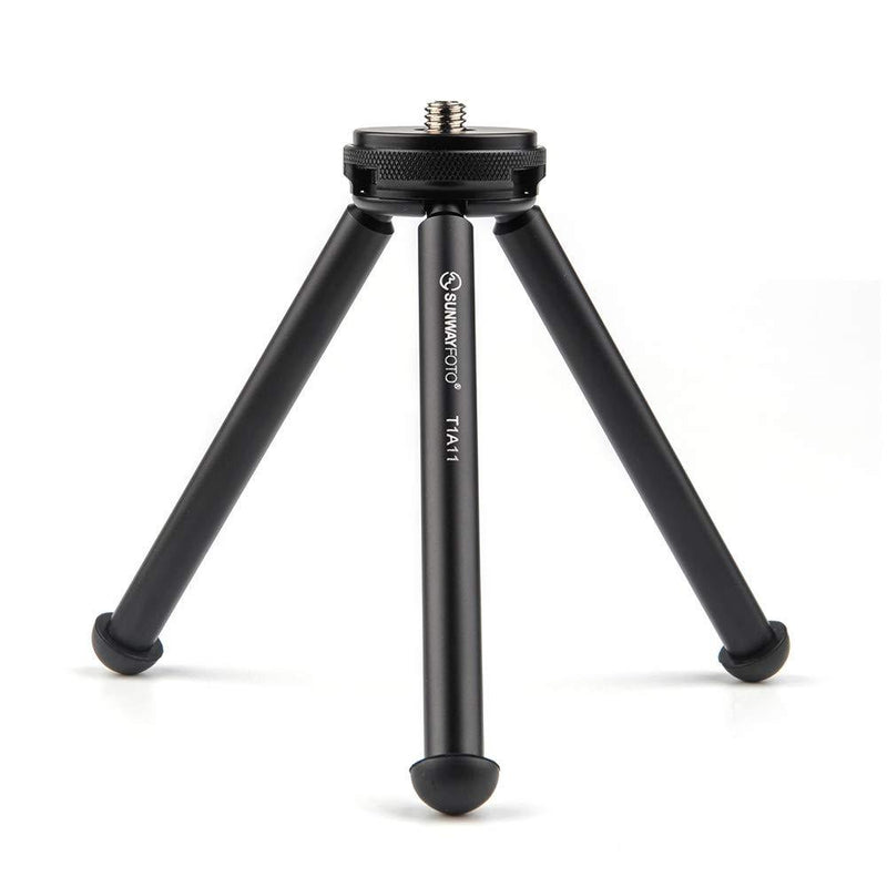 SUNWAYFOTO T1A11 Table Top Mini Aluminum Tripod Tabletop for DSLR and Cell Phone