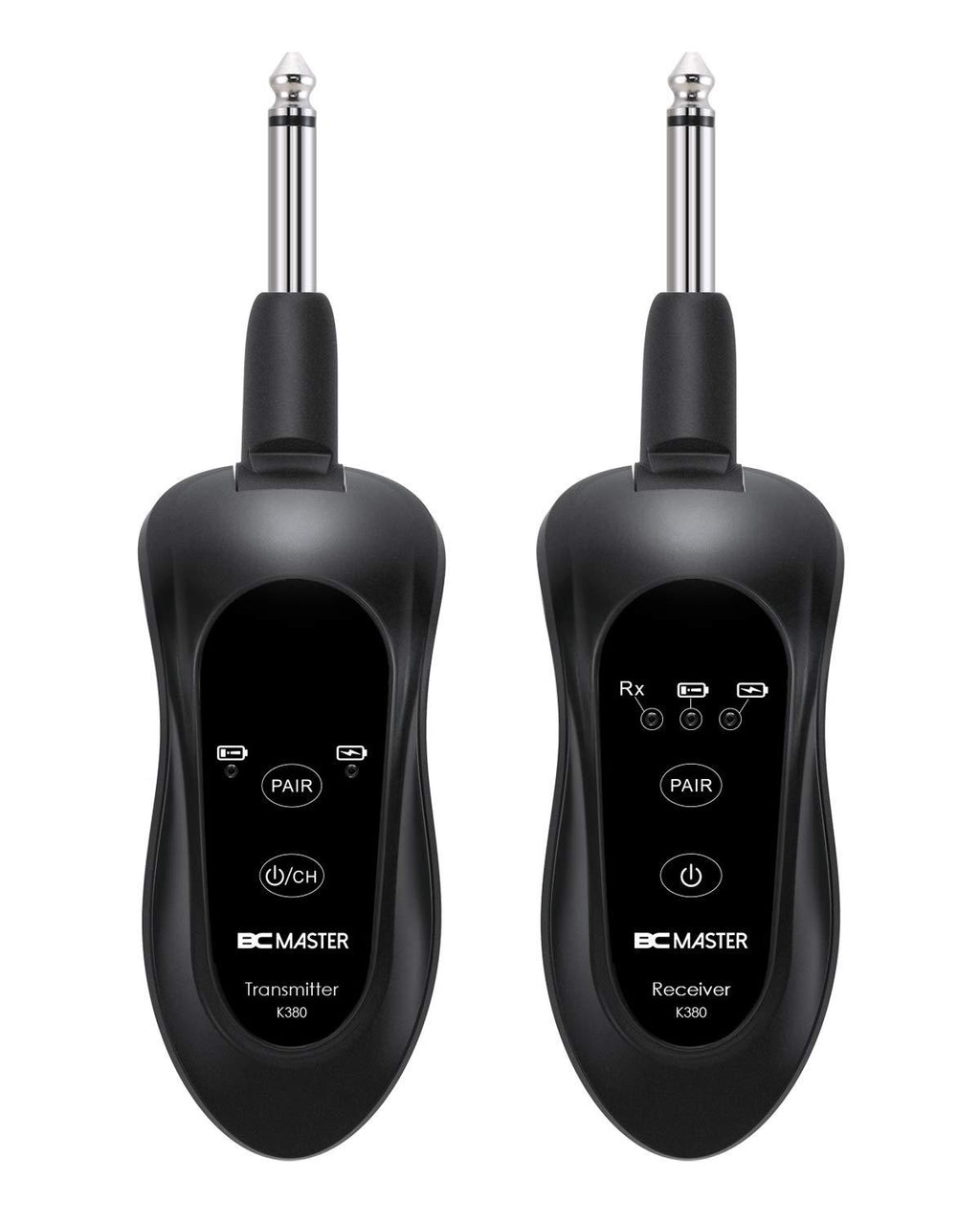 [AUSTRALIA] - BCMASTER K380 Wireless Guitar System Rechargable 10 Channels Ultra-Low Latency, Wireless Guitar Transmitter Recevier for Electric Guitar Bass 