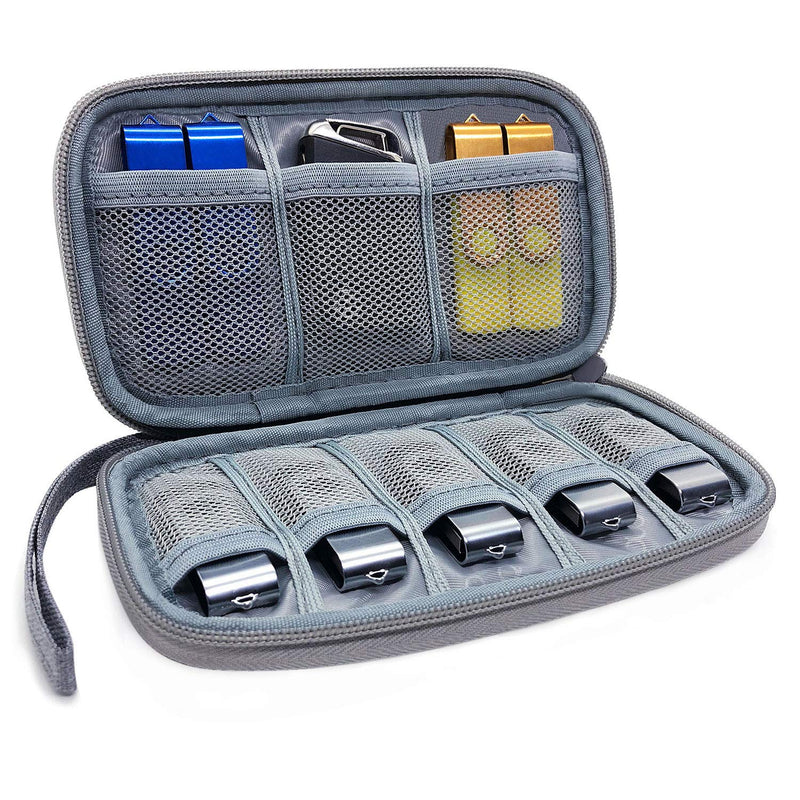 Flash Drive Case, USB Holder Thumb Drive Storage Case with Visible Mesh Slots Big and Small Mixed, Electronics Accessories Carrying Bag