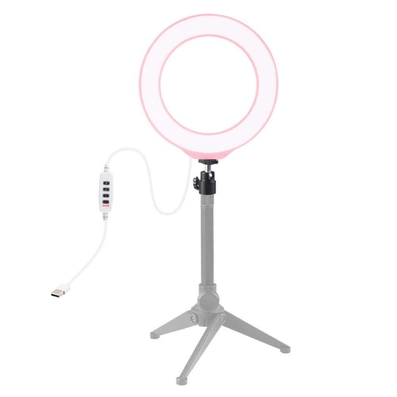 LED Ring Photography Fill Light,72pcs LED Beads 26 LM 3200K-6500K 3 Color Lighting Mode Adjustable Brightness USB Shooting Live Broadcast Video Round Fill Lamp,with 1/4'' Screw/360° PTZ