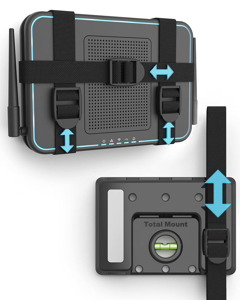 TotalMount Universal Mount for Electronics – Adjustable Wall Mount for Your Router, Wireless System, Cable Modem, DVR, Xbox, Playstation, and More (Professional Shelf – Black) Professional Shelf