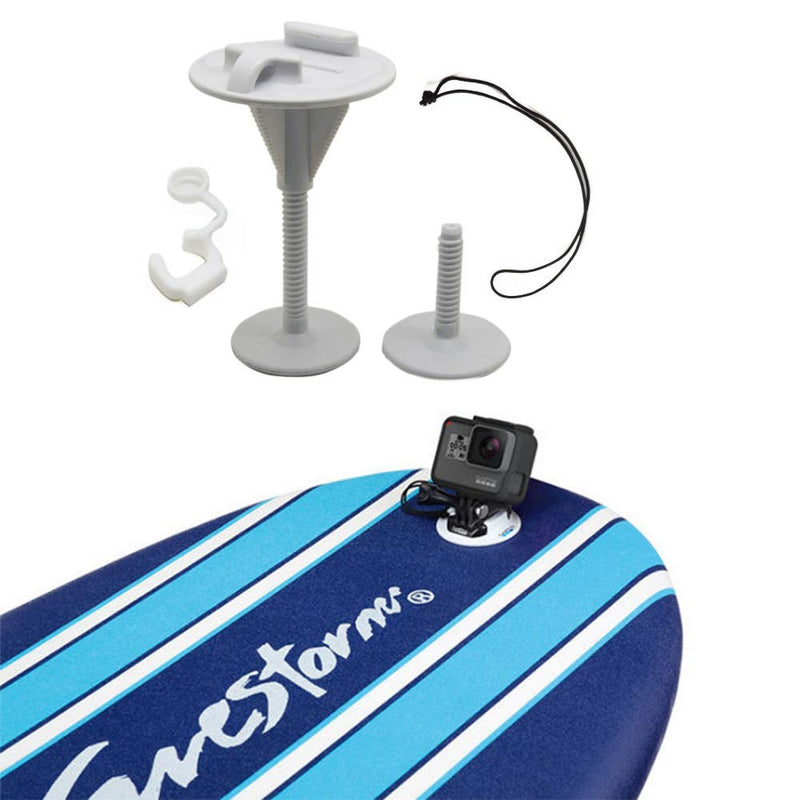 Hooshion Bodyboard Wakeboard Foam Surfboard Mount Kit Surfing Mount with Anti-Lost Strap for GoPro Hero 8/7/6/5/4/3+/3/2/1 (White) White