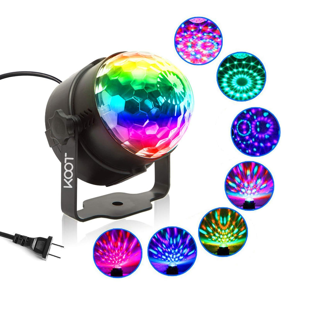 [AUSTRALIA] - Party Lights - KOOT Disco Ball Sound Activated Disco Dance Lights with Remote, Magic LED DJ Lights 7 Colors Mode RGB Strobe Lights for Home Room Kids Xmas Party Bedroom Bar Club Show 