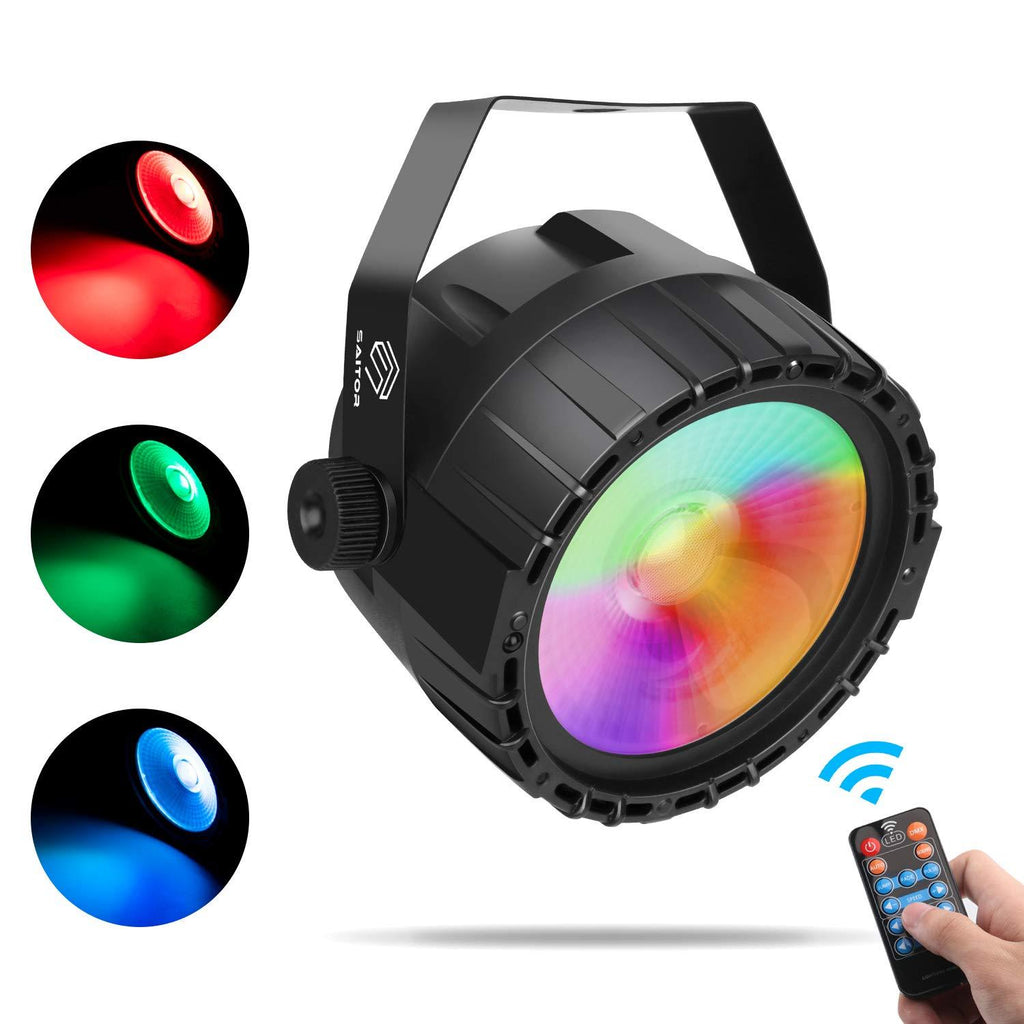 [AUSTRALIA] - Stage Wash Light, SAITOR Super Bright COB Par Lights, DMX Stage COB LED Wedding Up Lighting Stage Disco Lights with 7 DMX Control and Remote Control, Best for Wedding/Birthdays/Christmas Party. 