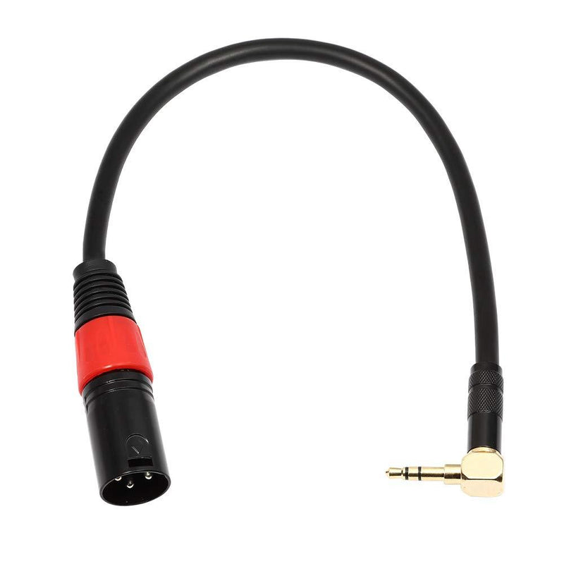 picK-me 90 Degree Right Angle 3.5mm Gold Plated Male Head to XLR Male Head Cable, for Computers, MP3, DVD, CD Players, TVS, Radios and Amplifiers, Speakers can Transmit Audio Signals (0.3M/0.98FT) B