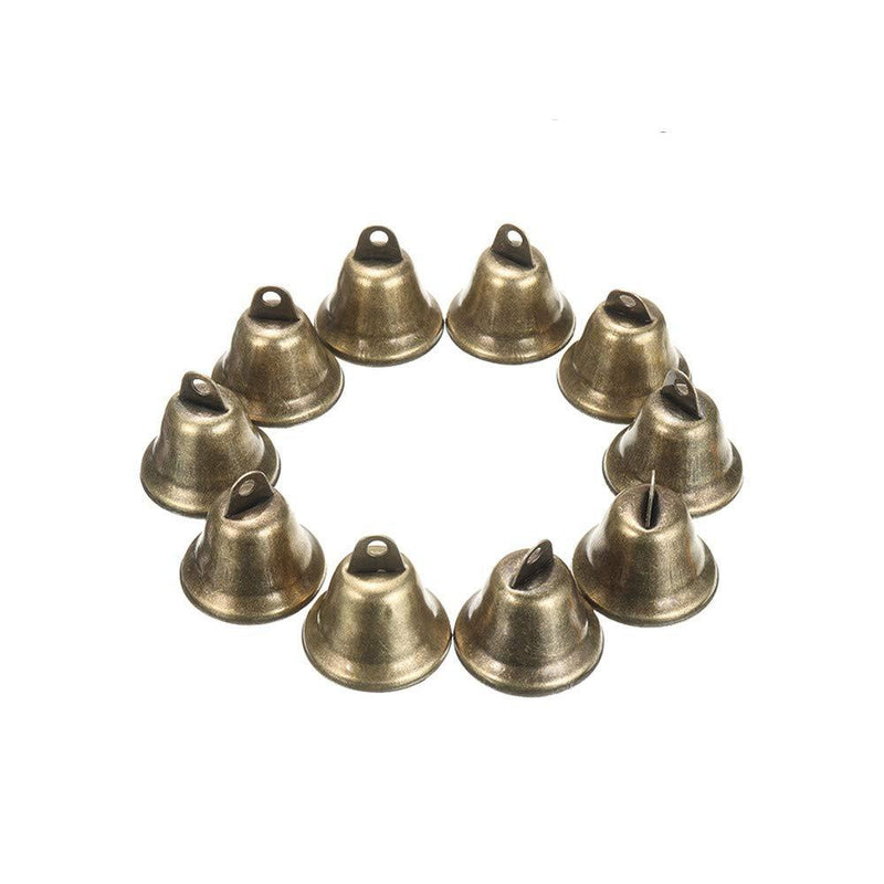 IUAQDP 20 Pieces 38mm Vintage Bronze Jingle Bells for Dog Potty Training,Making Wind Chimes Tone Bells Copper Bell Hangings,Pet Bell Accessories