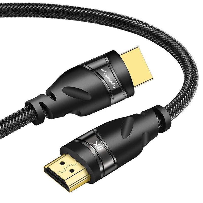 Angusplay 8K 4K HDMI 120Hz Cable 3ft, Ultra HD HDMI Monitor Video Cable Support 7680x4320 Resolution, 48Gbps, 8K@60Hz, HDR10, HDCP2.2, 3D, eARC for TV Xbox PS4 Pro etc