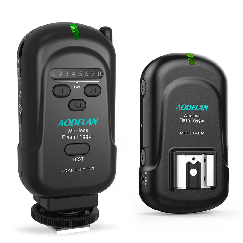 Wireless Flash Trigger 2.4 GHz with Transmitter and Receiver for Canon, Nikon, Panasonic, Olympus, Fuji, Pentax, Samsung,Sony(Except Sony Flashes) Flash Trigger Set