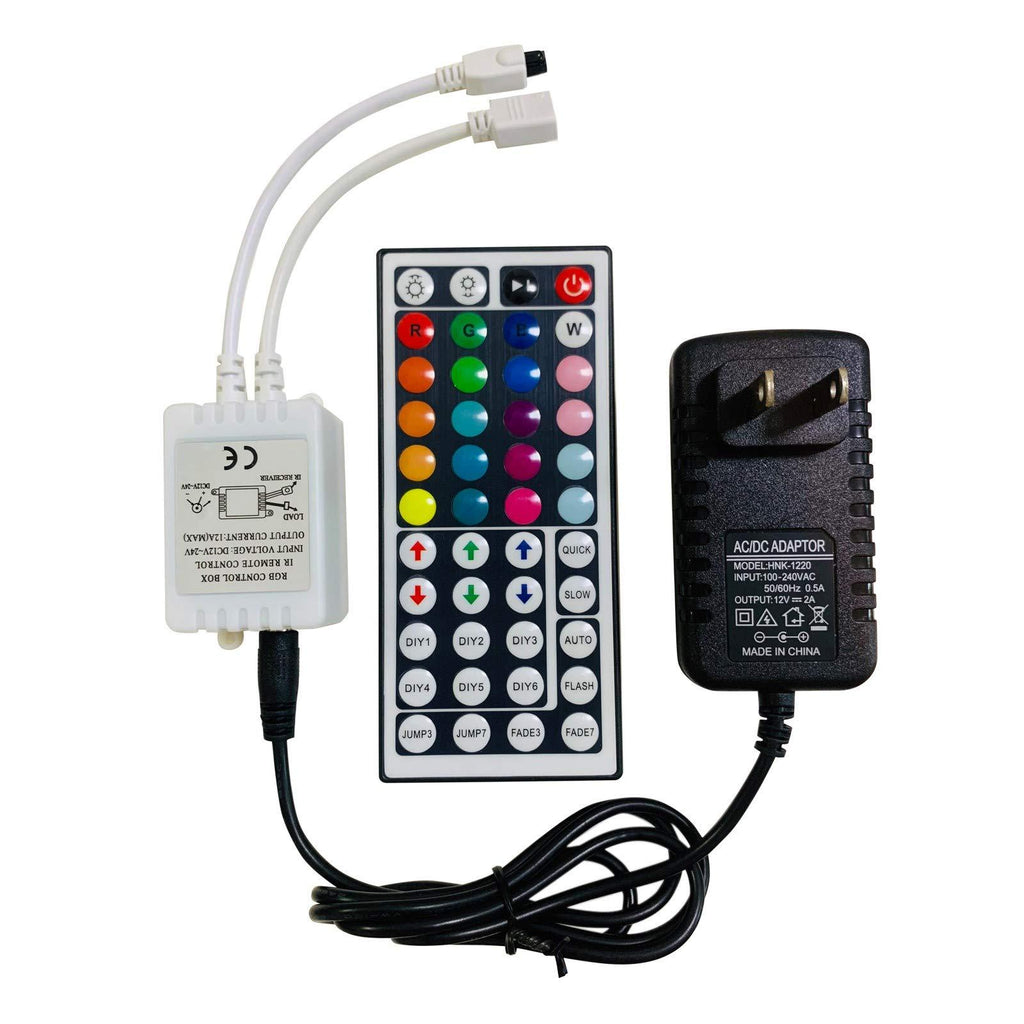 LED Light Strip Remote Controller IR Remote Control Receiver Led Light Adapter Connector Set for Receiver RGB 5050 2835 3528 Strip Lights 1 line remote set