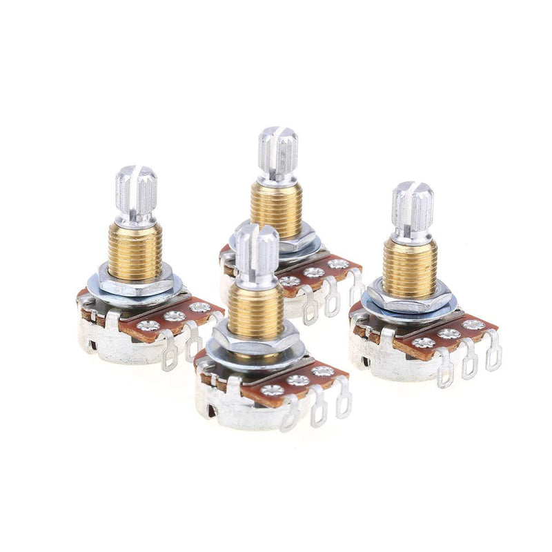 Musiclily Pro Brass Thread Mini Metric Sized Control Pots B500K Linear Taper Potentiometers for Guitar (Set of 4)