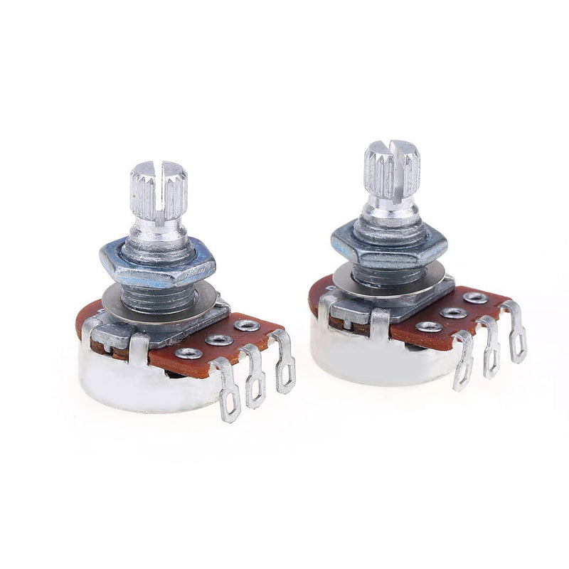 Alpha Mini Metric Sized Split Shaft Control Pots Linear Taper B1Meg Potentiometers for Guitar (Set of 2)