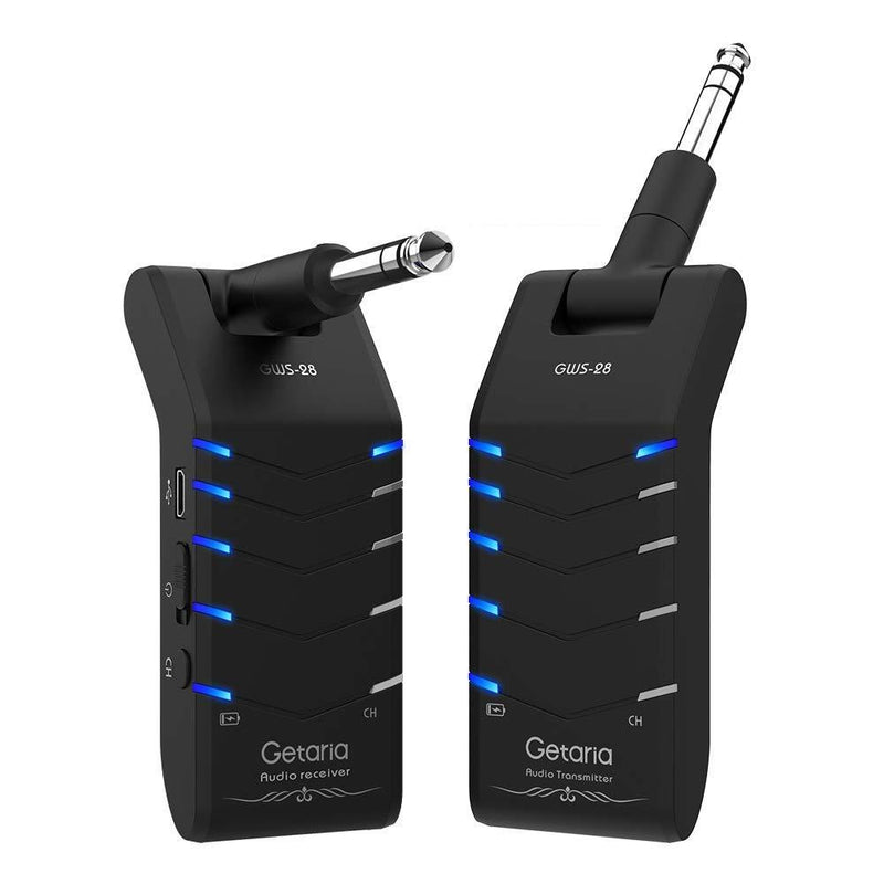 [AUSTRALIA] - Getaria Wireless Guitar System Double Track Stereo Wireless Guitar Transmitter and Receiver 5 Channels Electric Guitar Bass Keyboard 