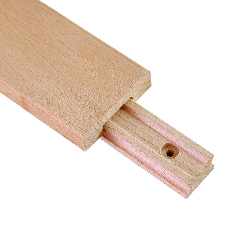 Wax Coated 18 Inches Wood Drawer Slide, Classic Traditional Wood Center Guide Track 18" 1 Pack