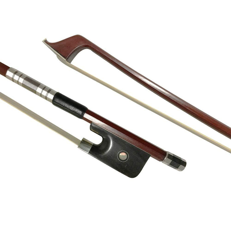 Cello Bow - 1/4 Cello Bow Brazil Wood Mongolian Horsehair, Well Balanced - Light Weight, Hand-Made Cello Bow with Ebony Frog