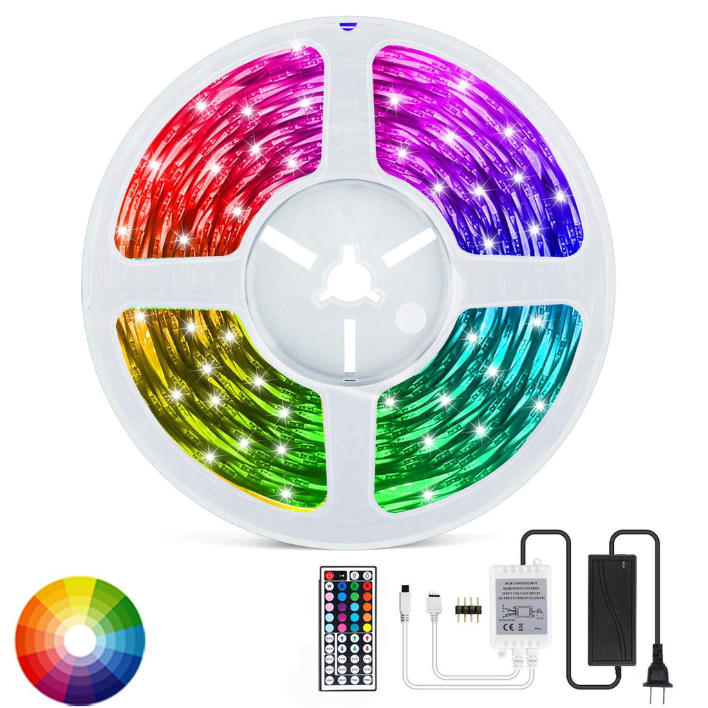 [AUSTRALIA] - LED Strip Light 55ft DLIANG RGB Flexible Tape Lights 5050 SMD RGB 480 LEDs Non Waterproof 16M Rope Light with 44 Keys IR Remote Controller and 24V Power Adapter for Home Kitchen Party Deco 