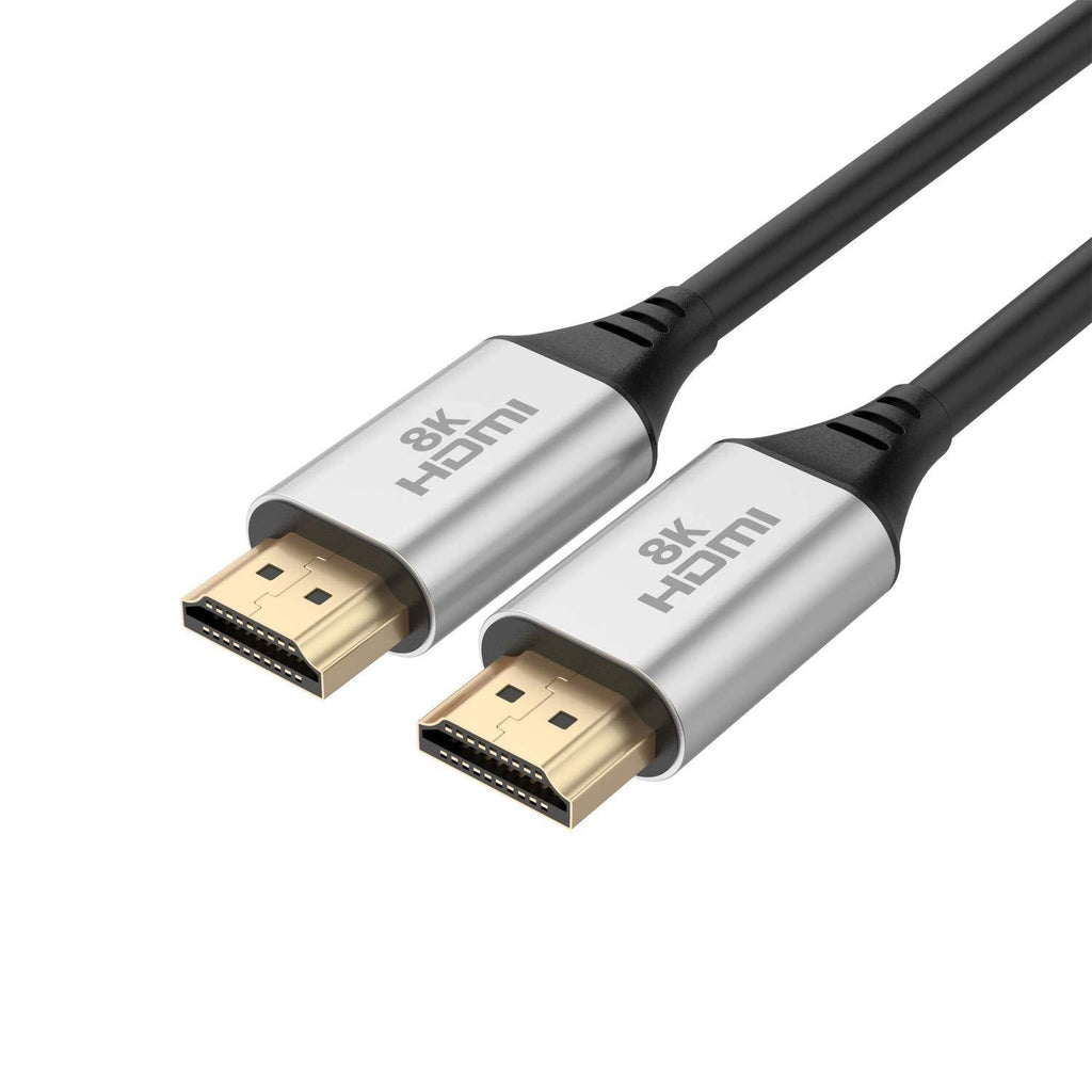8K HDMI 2.1 Cable,Ultra High Speed 48Gbps 120Hz HDMI 2.1 Cable Compatible with Apple TV, Xbox, PS4, Projector.etc-2M/6FT 2M/6FT 8k cooper wire