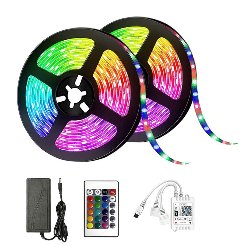 [AUSTRALIA] - INDARUN Upgraded LED Strip Lights Kit 32.8ft Dimmable Color Changing 5050 RGB 300 Leds WiFi Wireless Waterproof Light Strip for TV Kitchen Bedroom Bar Party, Compatible with Alexa Google Assistant Rgb,32.8ft,300leds 