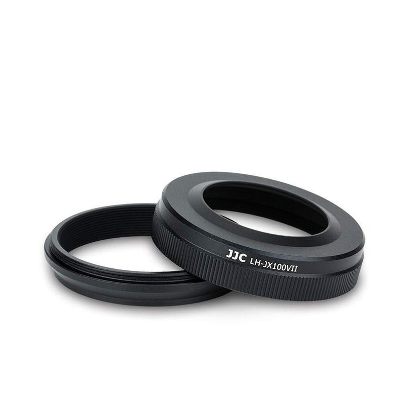 JJC Lens Hood Shade Set for Fuji Fujifilm X100V X100F X100T X100S X100 Replace Fuji LH-X100 Hood & AR-X100 Adapter Ring Attaching 49MM Filter -Black Model 1 Black