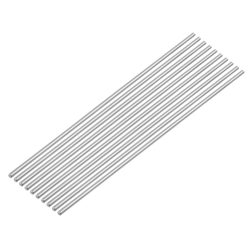 TOPPROS 200mm x 4mm，7.87"x 5/32"- 304 Stainless SteelSolid Round Bar for DIY Craft Pack of 10