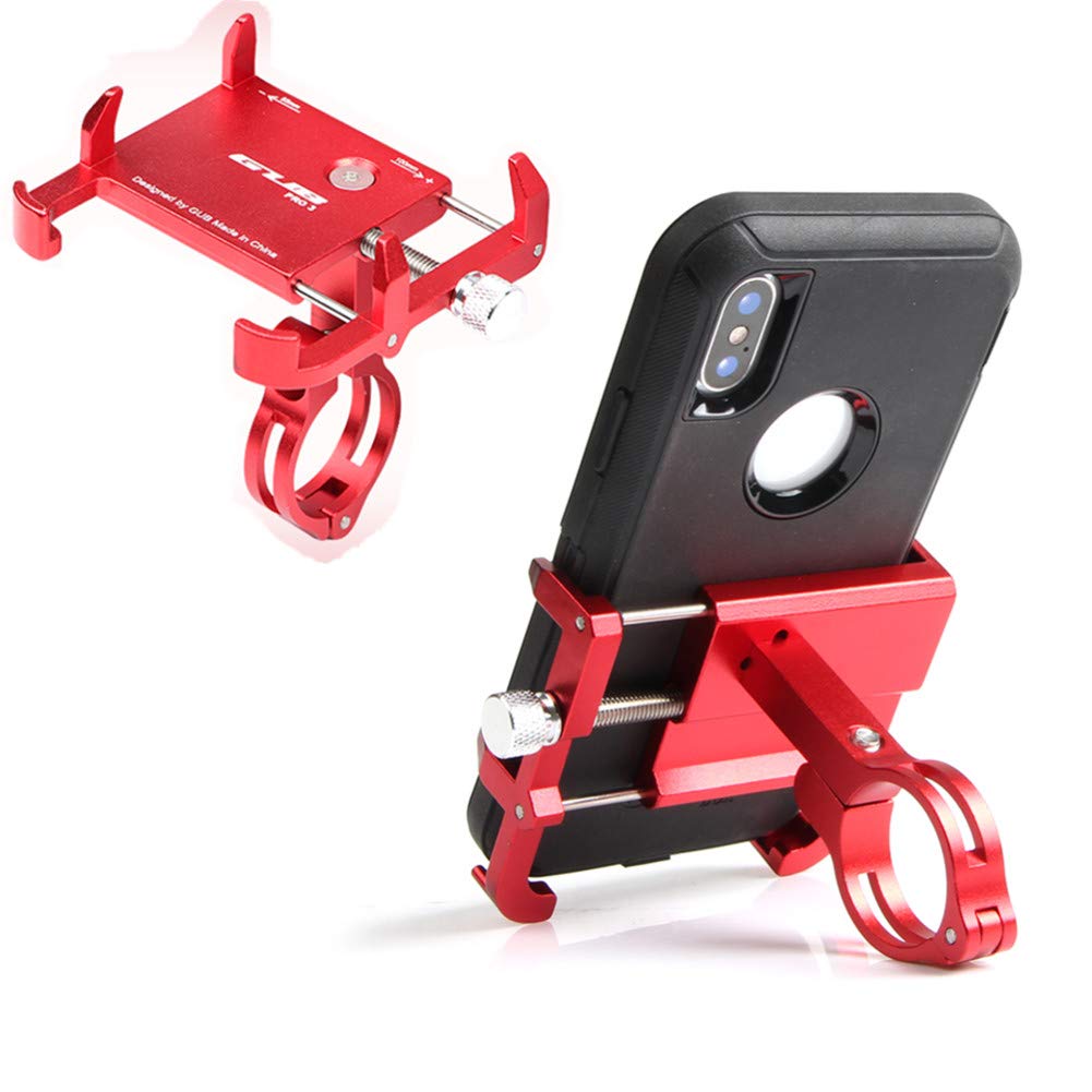 GUB Thick Case Design Bike & Motorcycle Phone Mount Handlebar Holder  Adjustable Compatible with iPhone XR Xs 7s 8 Plus,Compatible with