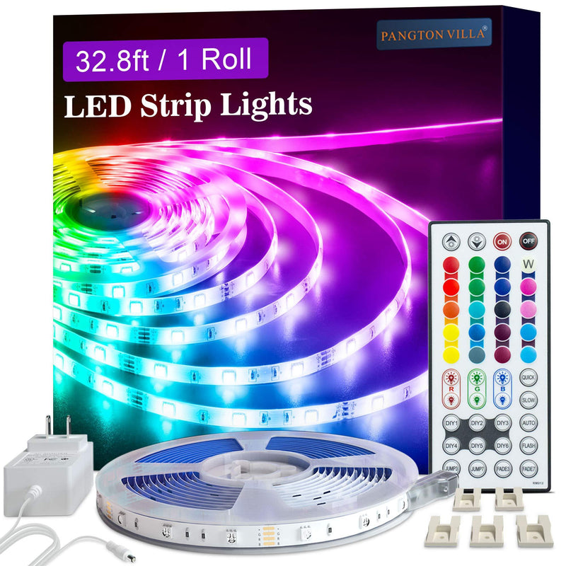 [AUSTRALIA] - Led Strip Lights, 32.8 ft Rgb 5050 Led Lights for Bedroom, Room, Kitchen, Home Decor DIY Color Led Light Strip Kit with 44 Key Remote and Power Supply 