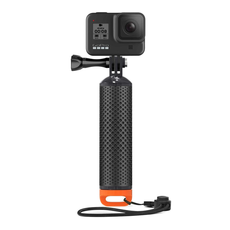 Wealpe Floating Hand Grip Waterproof Handle Compatible with GoPro Hero 9, 8, 7, Max, Fusion, Hero (2018), 6, 5, 4, Session, 3+, 3, 2, 1, DJI Osmo, Xiaomi Yi Cameras Black & Orange