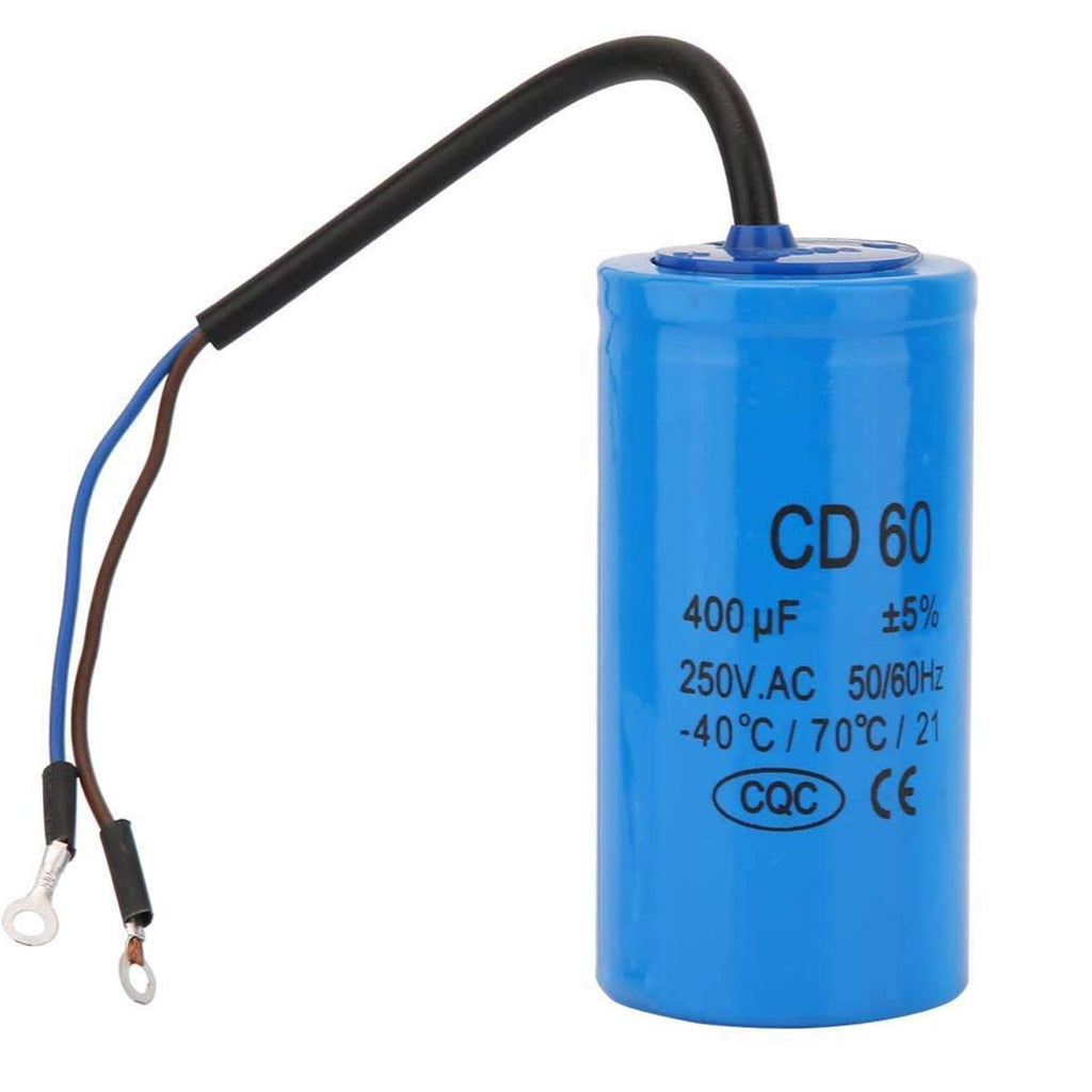 CD60 400uF Motor Start Capacitors with Wire Lead 250V AC 50/60Hz Run Motor Capacitor
