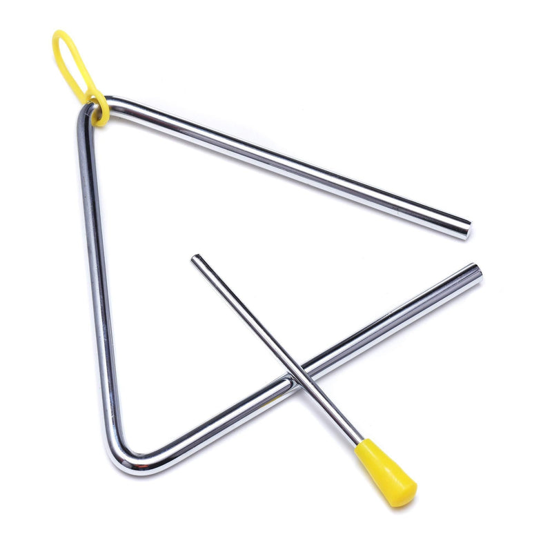6 Inch Musical Steel Triangle Percussion Instrument With Striker 6 Inch