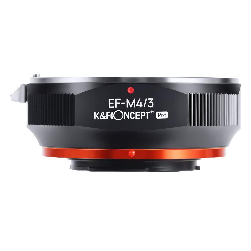 K&F Concept EOS to M4/3 MFT Olympus Adapter for Canon EF EF-S Mount Lens to M4/3 M43 MFT Mount Camera with Matting Varnish Design for Olympus Pen E-P1 P2 P3 P5 E-PL1 Panasonic Lumix GH1 2 3 4 5 EOS-M4/3