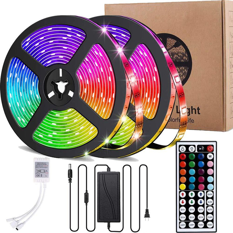 [AUSTRALIA] - Led Strip Lights,UMICKOO 32.8feet 10m RGB 300LEDs Waterproof Light Strip Kits with Infrared 44 Key, Suitable for Room,TV, Ceiling, Cupboard Bar Home Decoration 