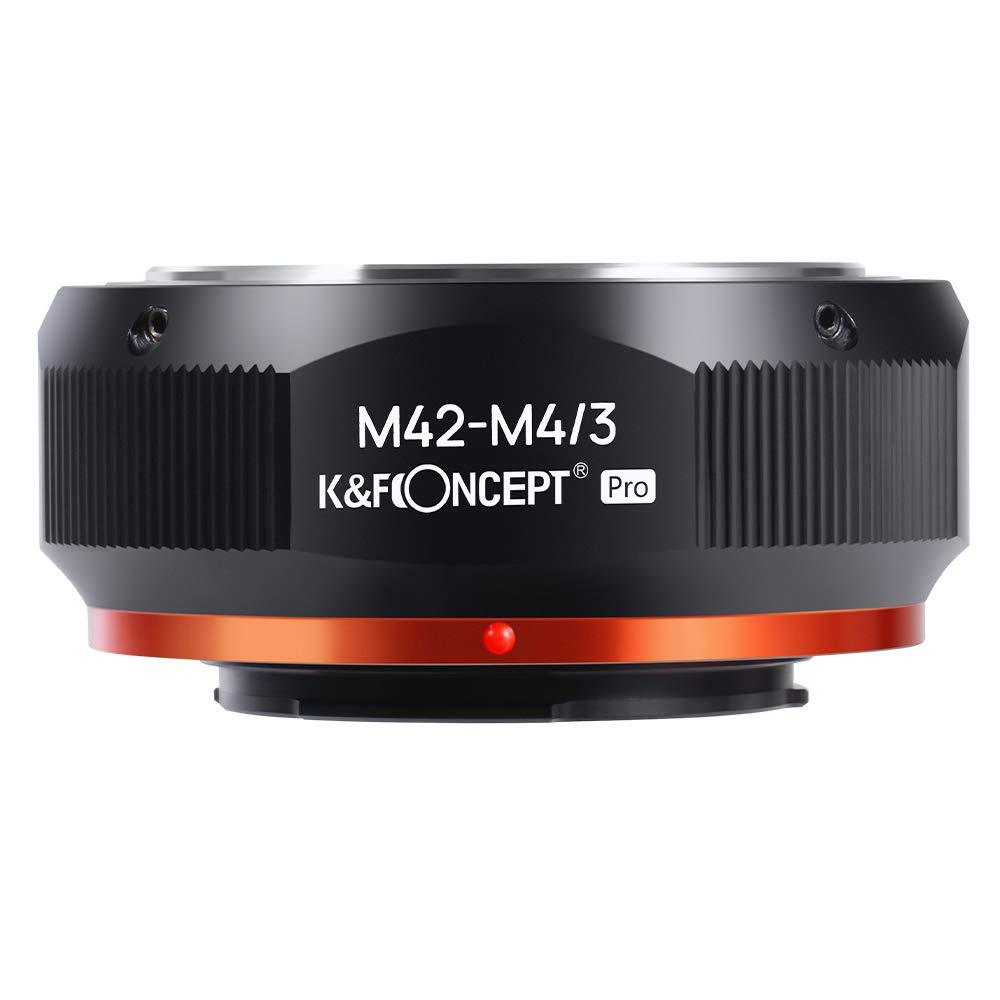 K&F Concept M42 to MFT Lens Mount Adapter for M42 Screw Mount Lens to M4/3 M43 Micro Four Thirds Mount Camera with Matting Varnish for Olympus Pen E-P1 P2 P3 P5 E-PL1 Panasonic Lumix GH1 2 3 4 5 M42-M4/3