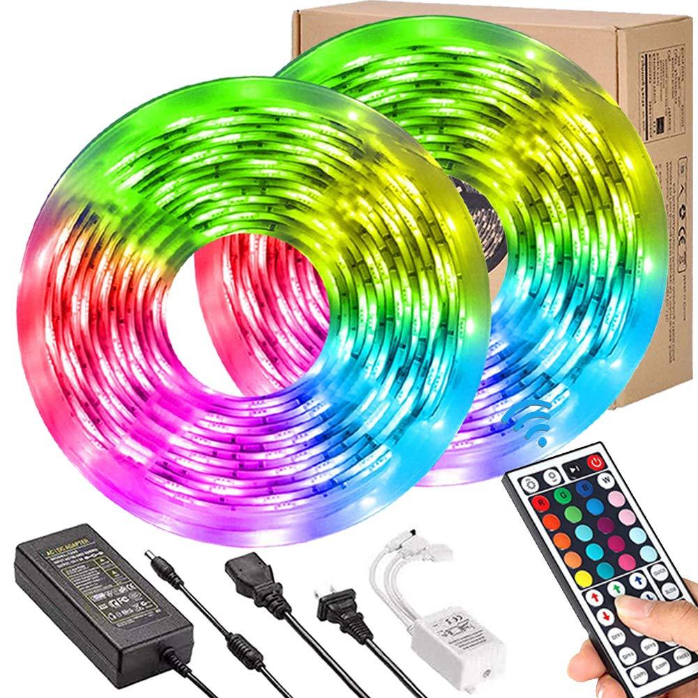 [AUSTRALIA] - LED Strip Lights, UMICKOO Led Rope Lights 32.8 feet 10m with IR Remote and 12V 5A Power Supply Flexible Color Changing 5050 RGB 300 LED Light Strips Kit for Home, Bedroom, Kitchen,Christmas Decoration 