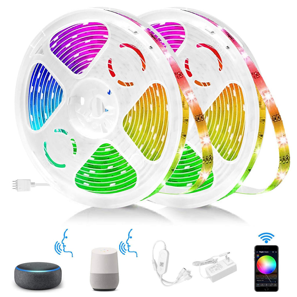 [AUSTRALIA] - Smart LED Strip Lights Sync with Music 32.8ft Long 16 Million Colors Changing Work with Alexa,Google Home,APP Remote Control Smart Light Strips for Bedroom,TV,Fitop Interior Decoration RGB LED Strip 