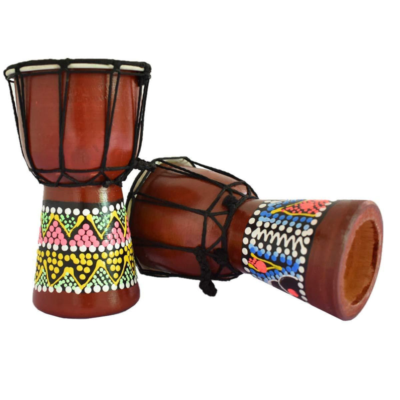 African Drum Djembe Mahogany Goatskin Drumhead (6 Inch, Brown) 6 Inch