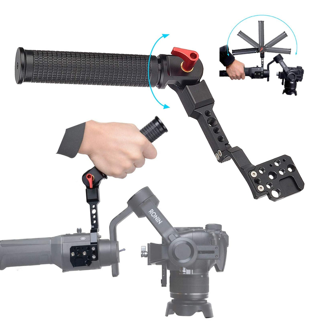 200 Degree Adjustable Handle Grip for DJI Ronin S SC Gimbal Stabilizer, Ergonomic Design Rubber Handle, Perfect for Any Angle Shoot … for Ronin S SC