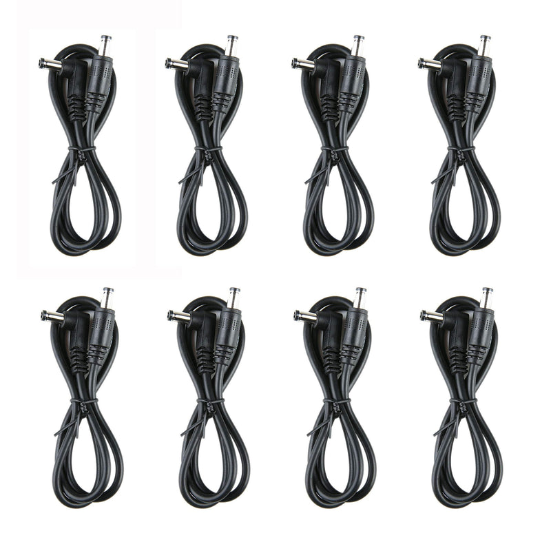 [AUSTRALIA] - 8 Pack Guitar Effect Pedal DC Cable 5.5mm x 2.1mm Power Lead Cord, 60CM Male to Male 8 Pack 