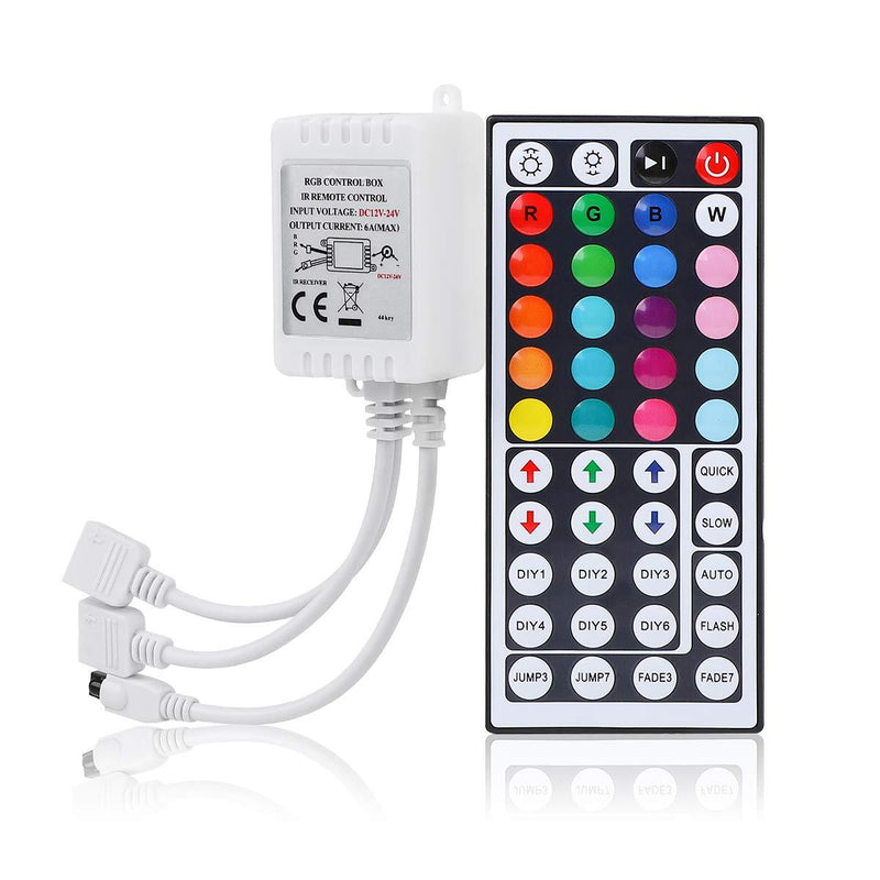 [AUSTRALIA] - LIVE4COOL RGB LED Controller 2 Port DC12-24V with 44 Keys IR Remote Control for Double RGB LED Strip Lights 