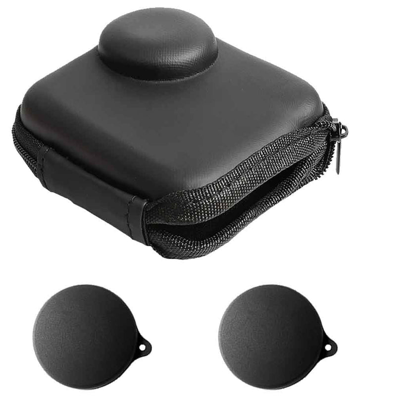 ULBTER Mini Storage Bag Case for GoPro MAX Waterproof 360 Camera + Rubber Lens Cap Cover , Carrying Portable Boxes Accessory for Go pro Max [2+1 Pack]