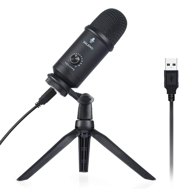 [AUSTRALIA] - USB Microphone for Computer, RALENO Professional Studio Cardioid Condenser Mic Kit Compatible with Mac PC Laptop for Skype YouTube Teaching Gaming Recording. 