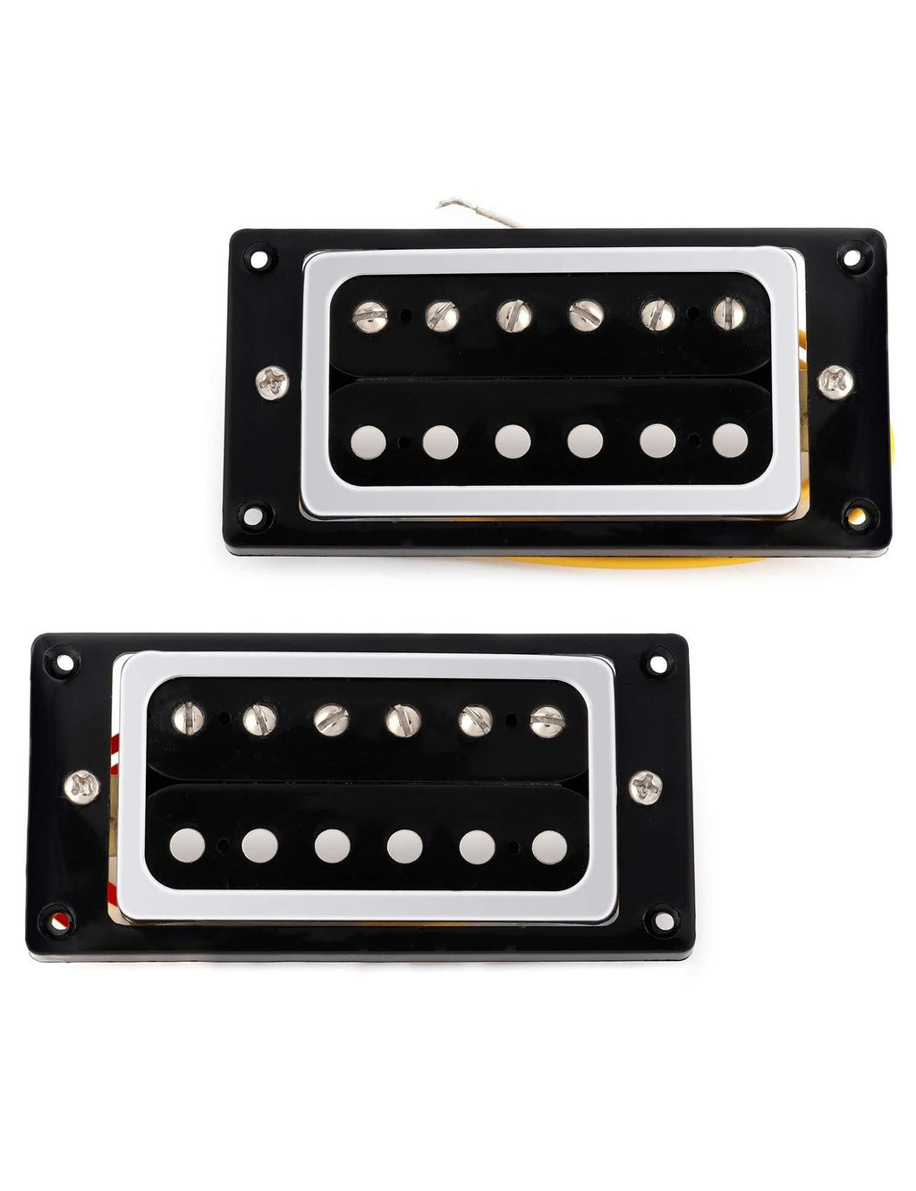 Metallor Sealed Guitar Humbucker Pickups Double Coil Pickup Set Compatible with Les Paul LP Style Electric Guitar Parts Replacement Chrome. C3