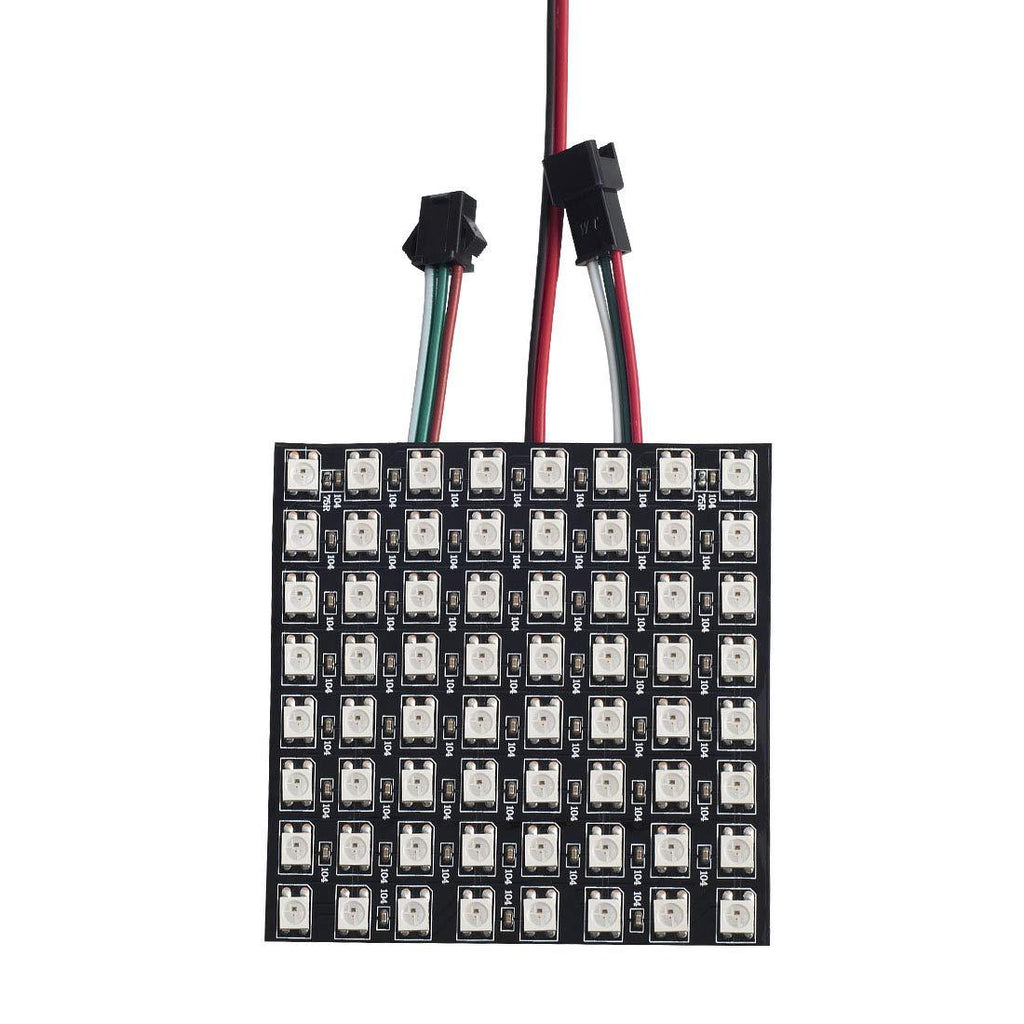 [AUSTRALIA] - BTF-LIGHTING WS2812B ECO RGB Alloy Wires 5050SMD Individual Addressable 8X8 256 Pixels LED Matrix Panel Flexible FPCB Full Color Works with K-1000C,SP107E,etc Controllers Image Video Text Display DC5V 8X8 64 Pixels 
